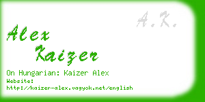alex kaizer business card